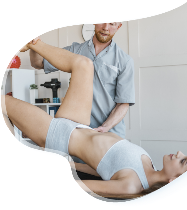 woman doing exercise with the physiotherapist